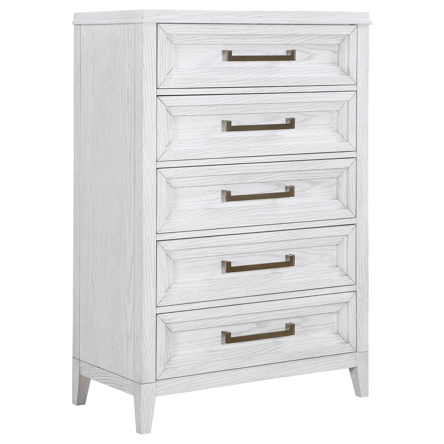 gunnison 5-drawer bedroom chest distressed white