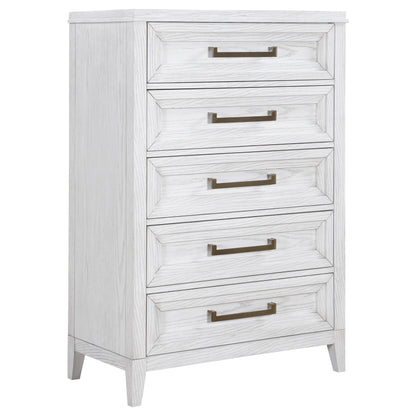 Gunnison 5-drawer Bedroom Chest Distressed White