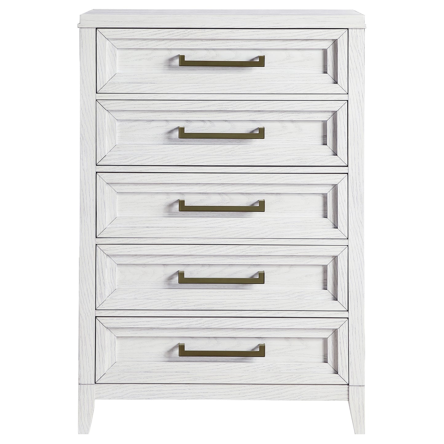 gunnison 5-drawer bedroom chest distressed white