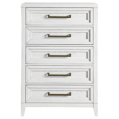 Gunnison 5-drawer Bedroom Chest Distressed White