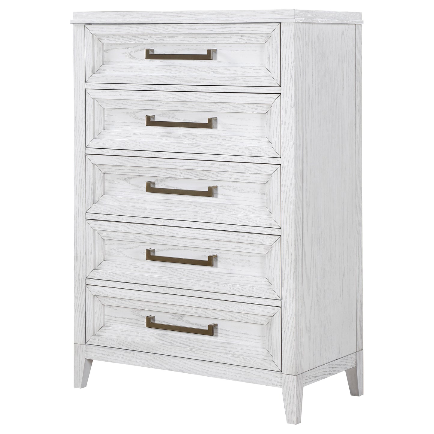 gunnison 5-drawer bedroom chest distressed white