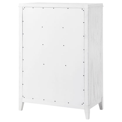 Gunnison 5-drawer Bedroom Chest Distressed White