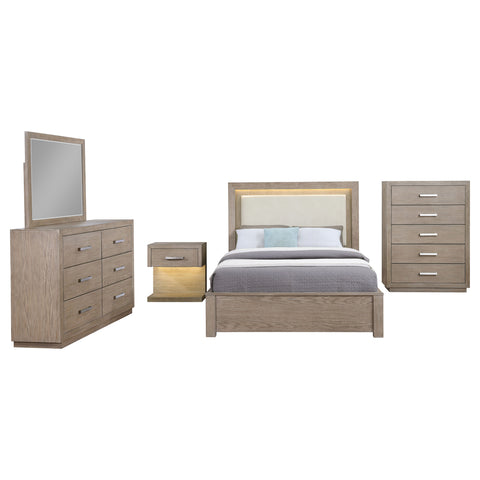 Cruiser 5-piece California King Bedroom Set Barley BrownBarley Brown