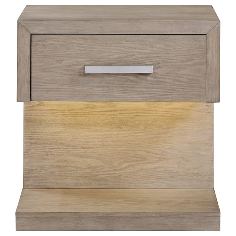 Cruiser 1-drawer Nightstand Bedside Table Barley BrownBarley Brown