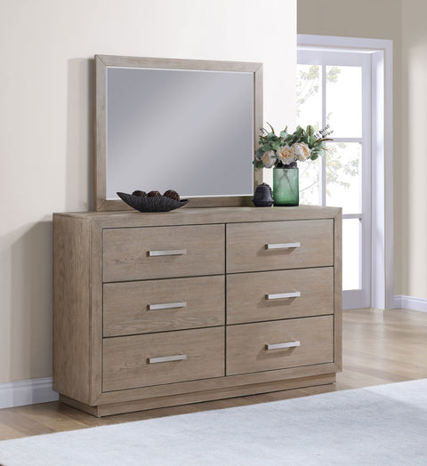 Cruiser 6-drawer Dresser and Mirror Barley BrownBarley Brown