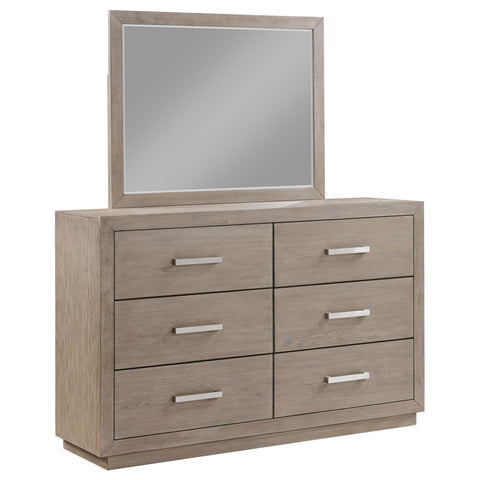 Cruiser 6-drawer Dresser and Mirror Barley BrownBarley Brown