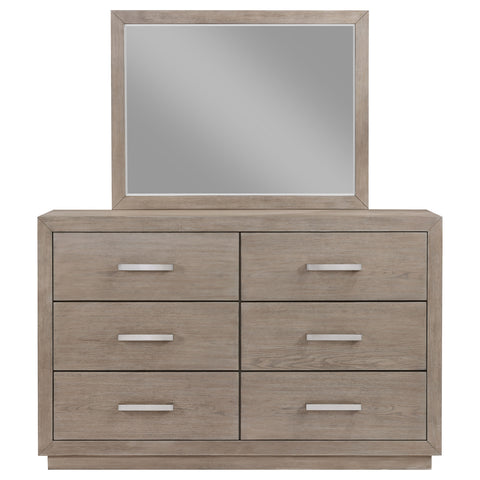 Cruiser 6-drawer Dresser and Mirror Barley BrownBarley Brown