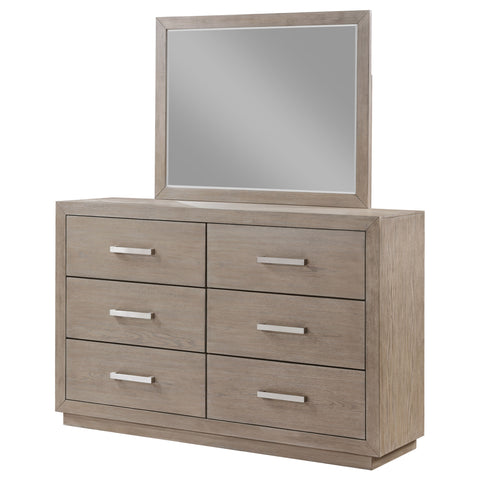 Cruiser 6-drawer Dresser and Mirror Barley BrownBarley Brown