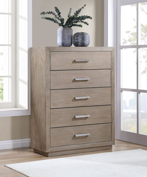 Cruiser 5-drawer Bedroom Chest Barley BrownBarley Brown