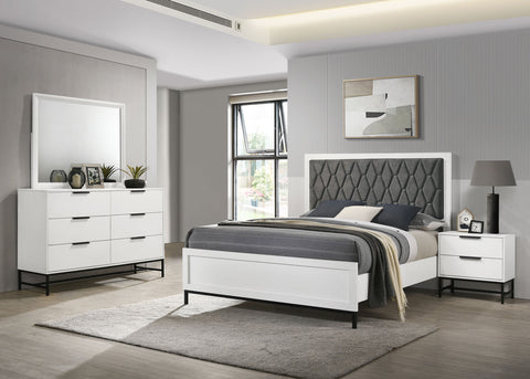 Jones 4-piece California King Bedroom Set WhiteWhite