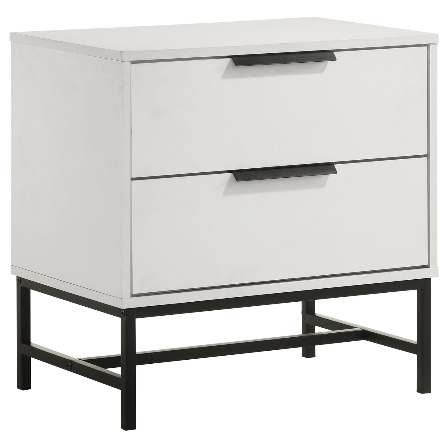 sidney 2-drawer nightstand bedside table white