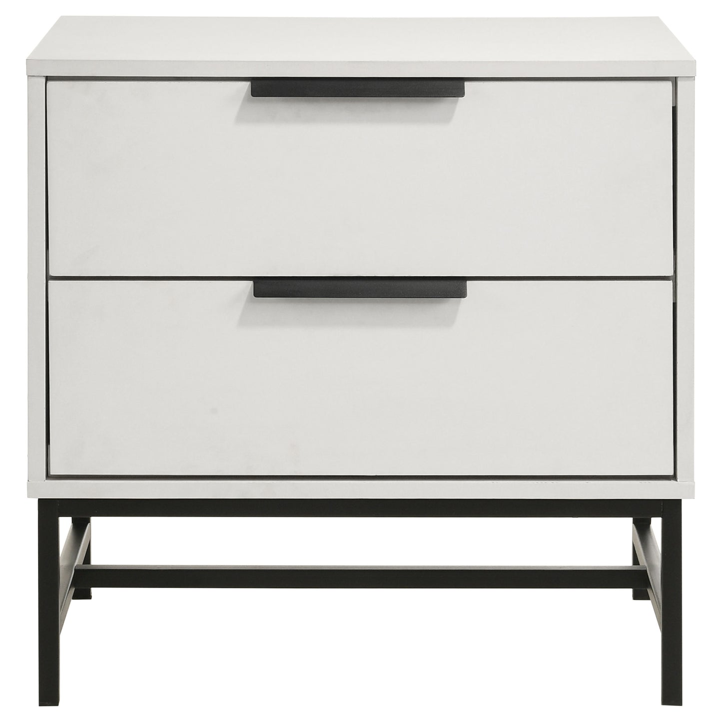 sidney 2-drawer nightstand bedside table white