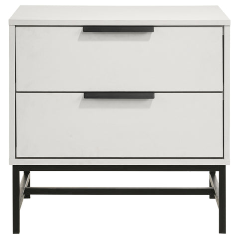 Jones 2-drawer Nightstand Bedside Table WhiteWhite