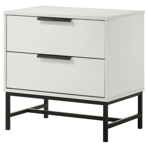 Jones 2-drawer Nightstand Bedside Table WhiteWhite