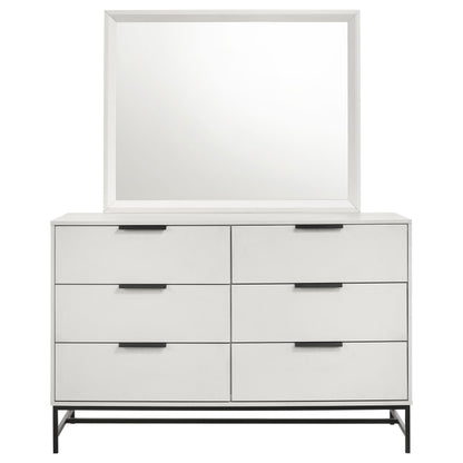 Jones 6-drawer Dresser with Mirror WhiteWhite