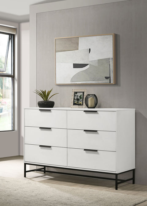 Jones 6-drawer Bedroom Dresser WhiteWhite