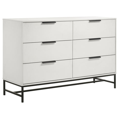 Jones 6-drawer Bedroom Dresser WhiteWhite