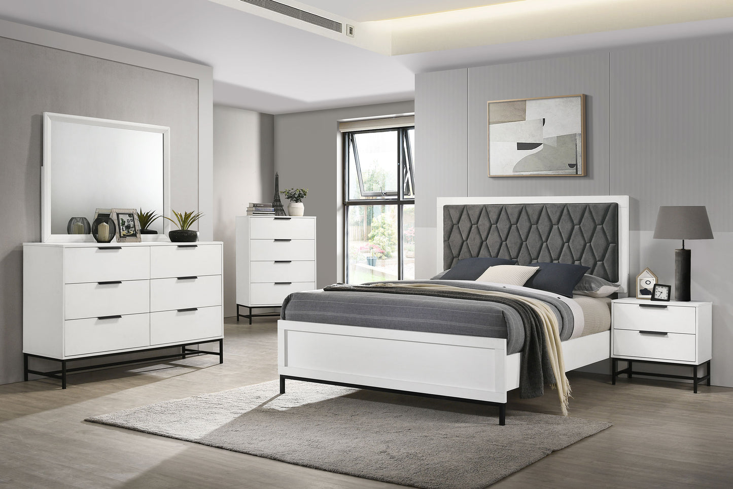 sidney 6-drawer bedroom dresser white