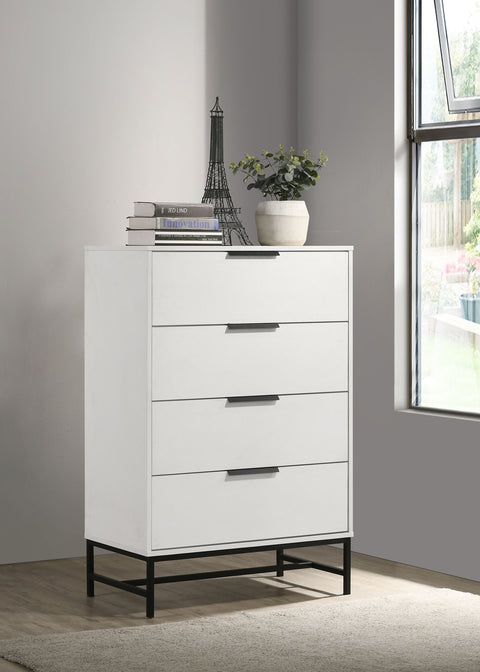 Jones 4-drawer Bedroom Chest WhiteWhite