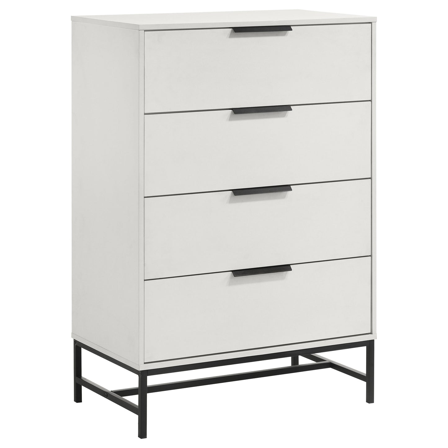 sidney 4-drawer bedroom chest white