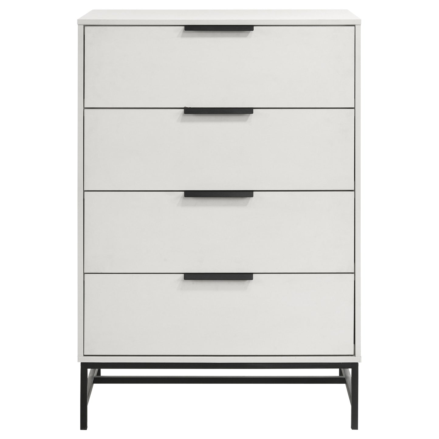 sidney 4-drawer bedroom chest white