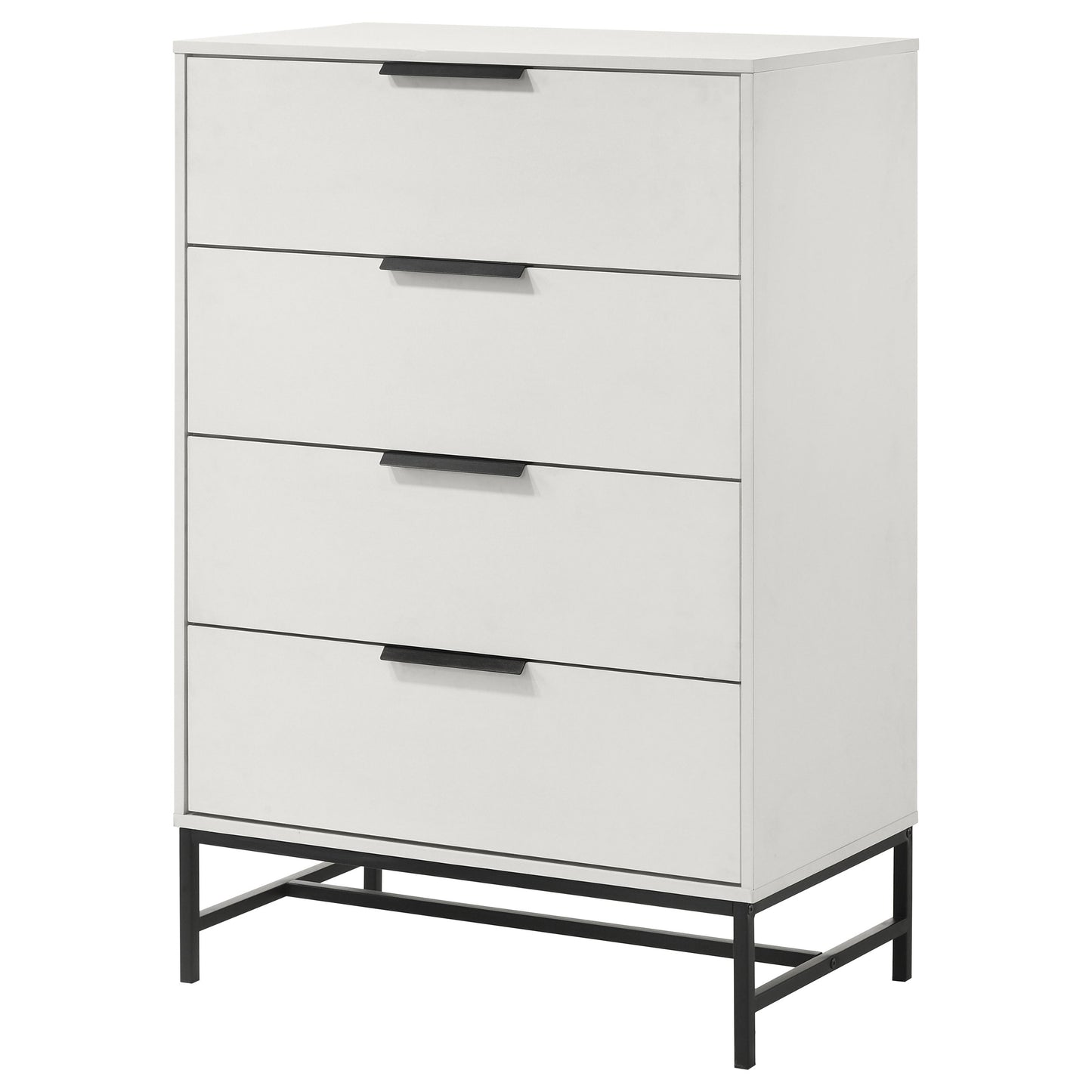 sidney 4-drawer bedroom chest white