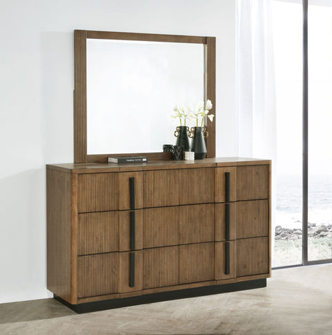 Norwood 6-drawer Dresser and Mirror Ash BrownAsh Brown