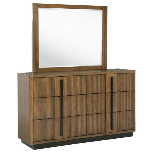 Norwood 6-drawer Dresser and Mirror Ash BrownAsh Brown