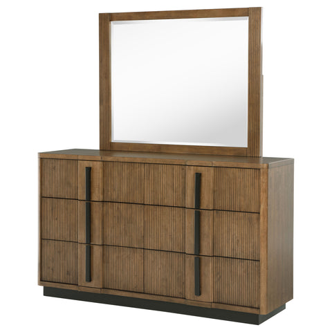 Norwood 6-drawer Dresser and Mirror Ash BrownAsh Brown