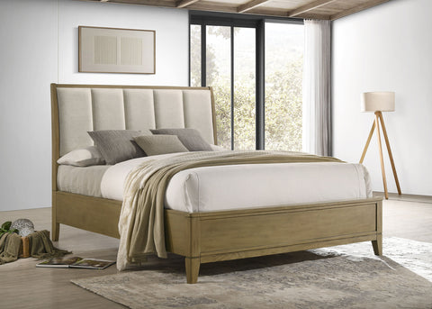Fultonville Upholstered California King Panel Bed Natural PineNatural Pine