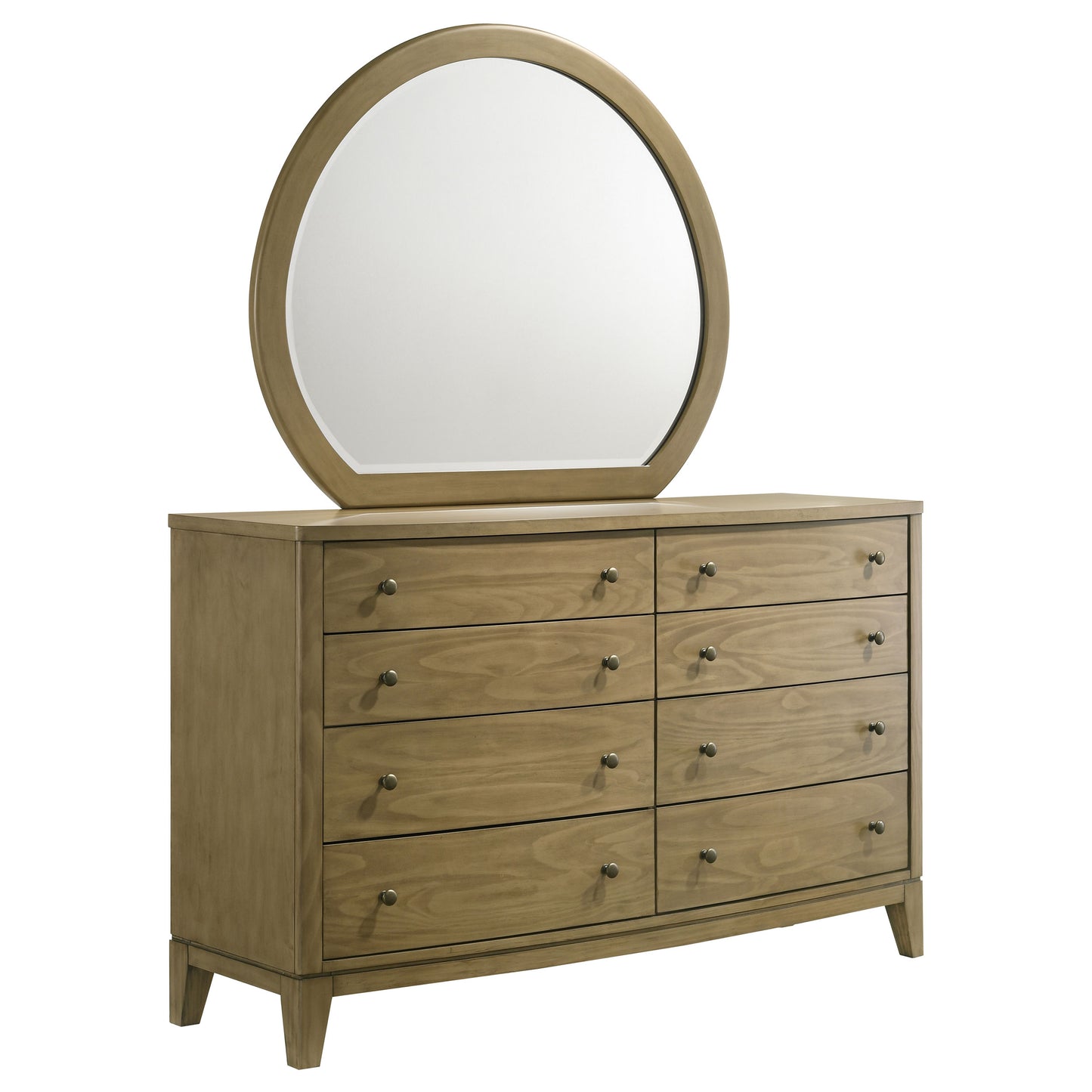 fultonville 8-drawer dresser and mirror natural pinenatural pine