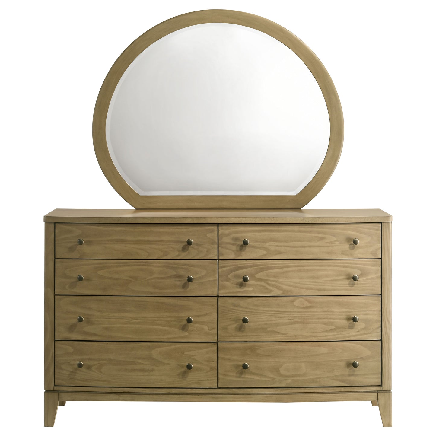 fultonville 8-drawer dresser and mirror natural pinenatural pine