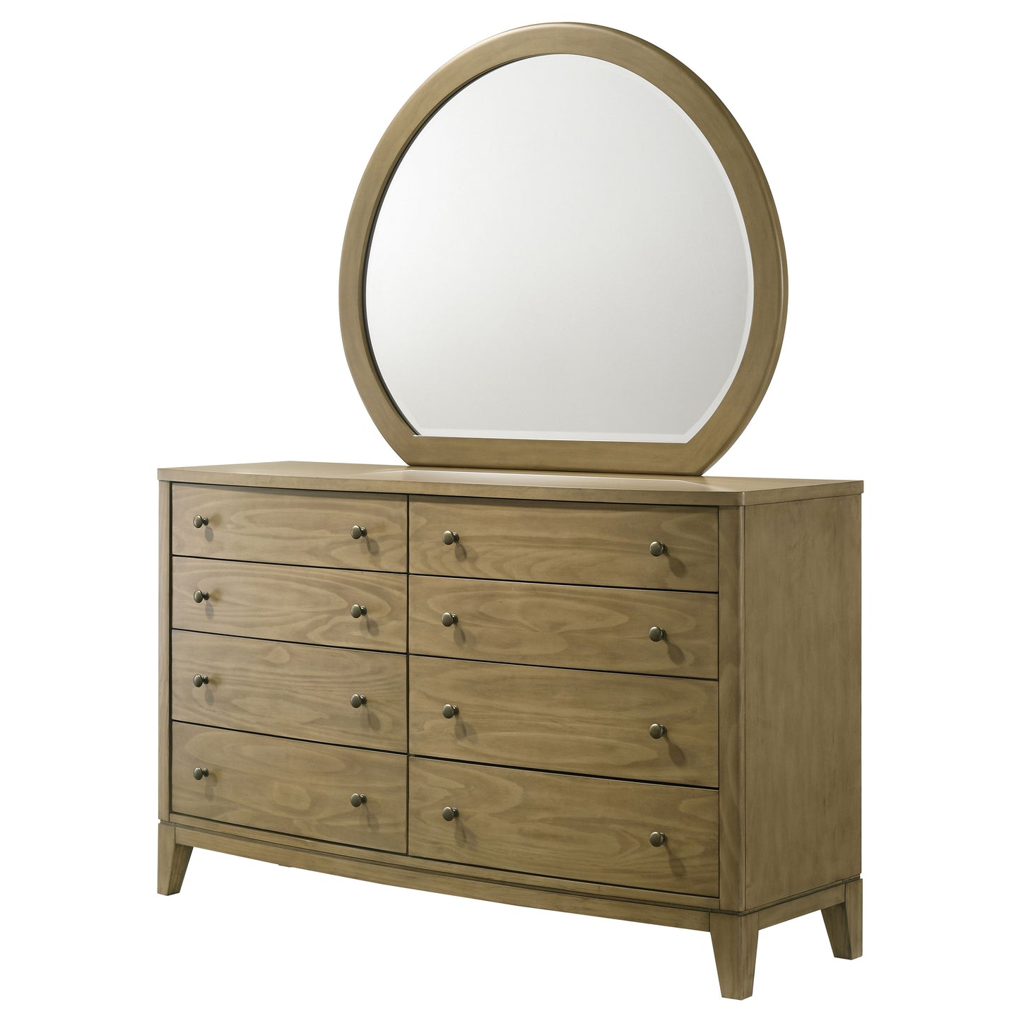 fultonville 8-drawer dresser and mirror natural pinenatural pine