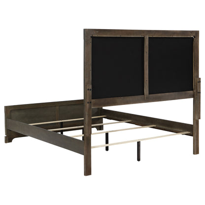 Lucien Park 59-inch California King Panel Bed Dark Cocoa