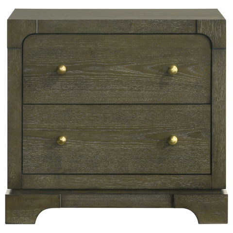 Marjorie Park 2-drawer Nightstand Bedside Table Dark CocoaDark Cocoa
