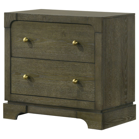 Marjorie Park 2-drawer Nightstand Bedside Table Dark CocoaDark Cocoa