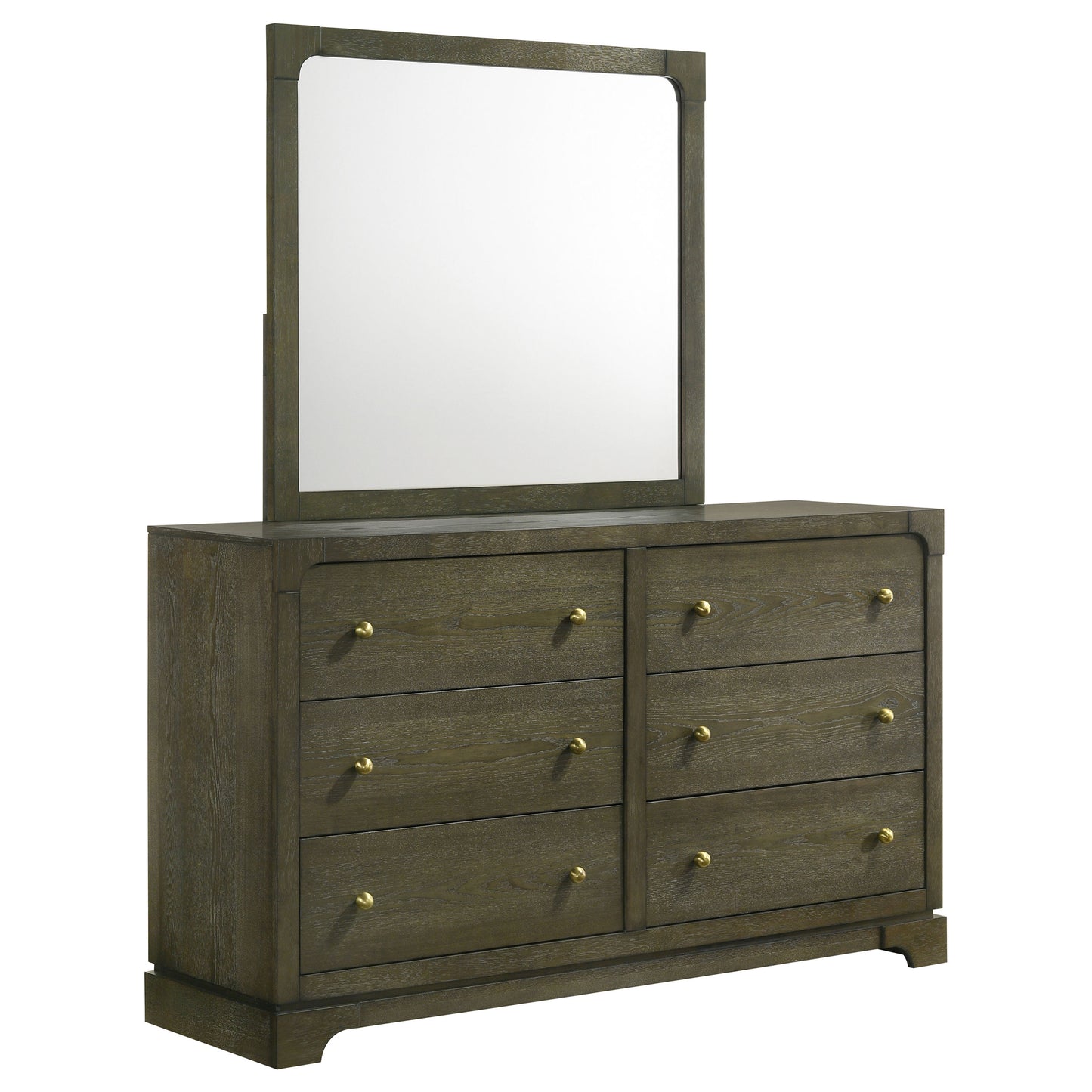 marjorie park 6-drawer dresser and mirror dark cocoadark cocoa