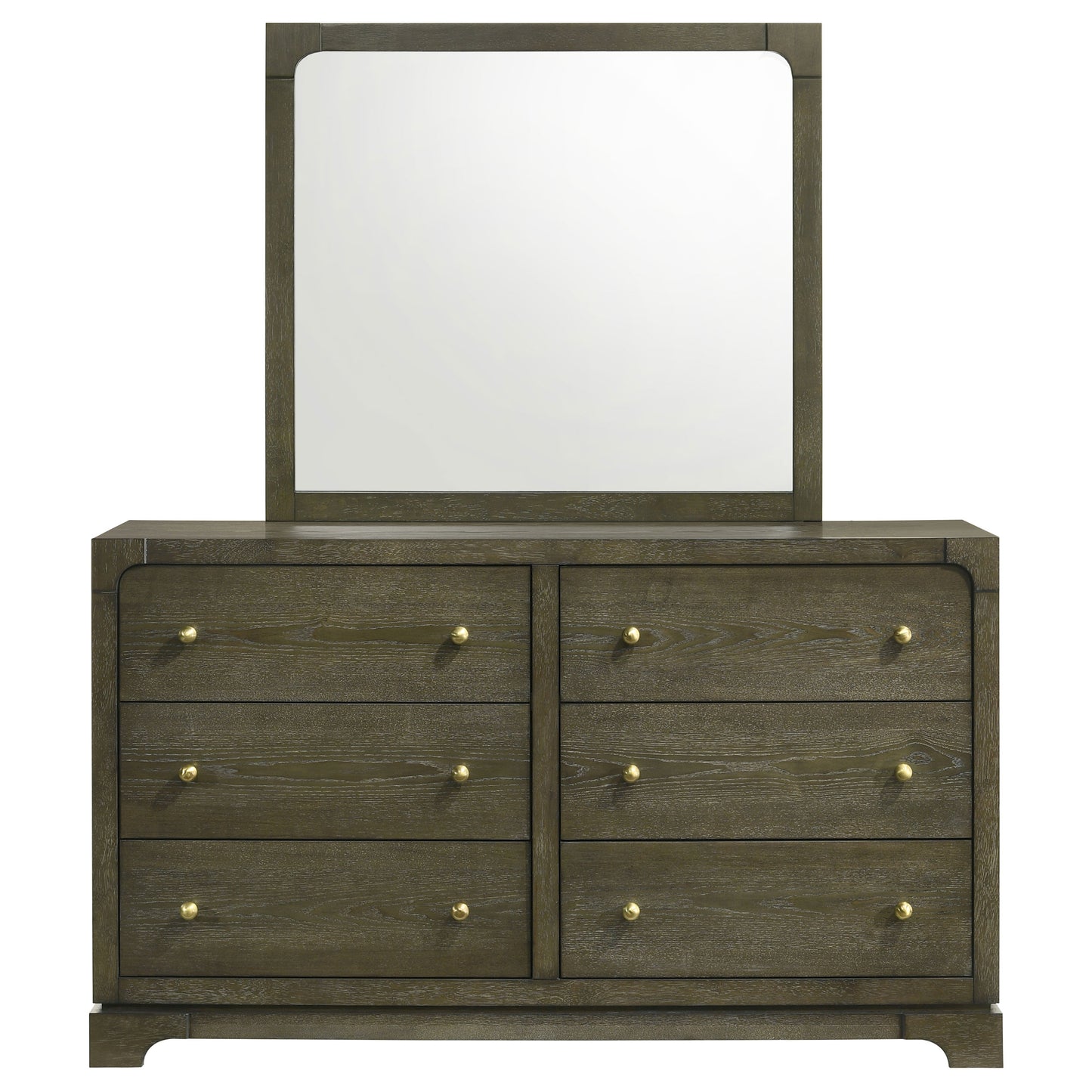 marjorie park 6-drawer dresser and mirror dark cocoadark cocoa