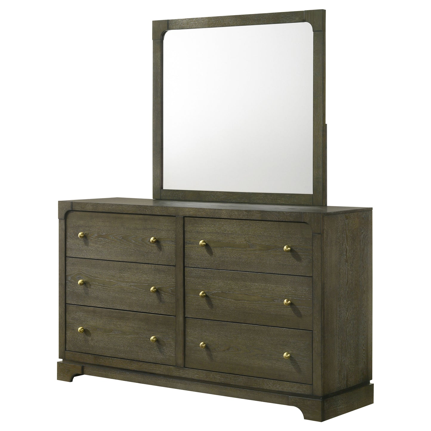 marjorie park 6-drawer dresser and mirror dark cocoadark cocoa
