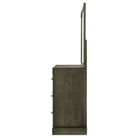 Marjorie Park 6-drawer Dresser and Mirror Dark CocoaDark Cocoa