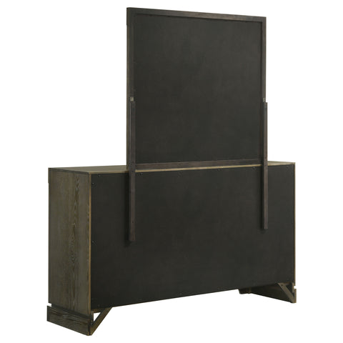 Marjorie Park 6-drawer Dresser and Mirror Dark CocoaDark Cocoa