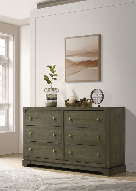 Marjorie Park 6-drawer Dresser Cabinet Dark CocoaDark Cocoa