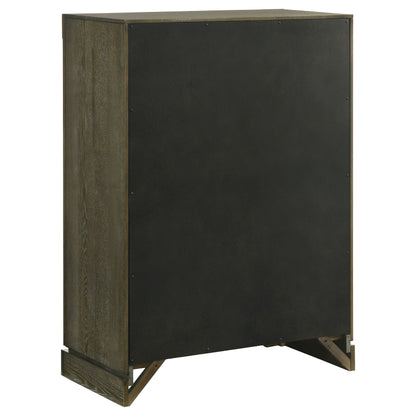 Marjorie Park 5-drawer Bedroom Chest of Drawers Dark CocoaDark Cocoa