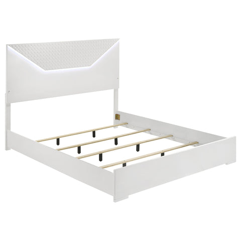 Foster 4-piece Eastern King Bedroom Set White High GlossWhite High Gloss