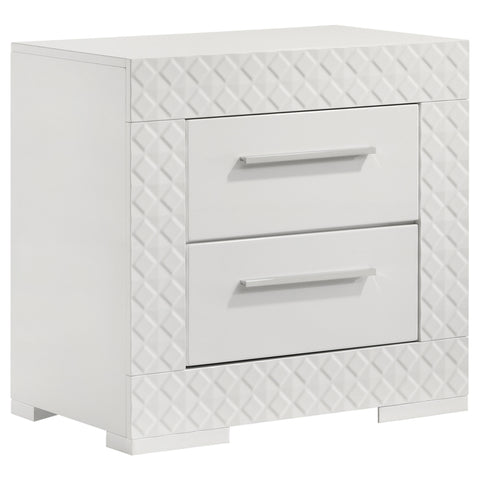 Foster 5-piece Eastern King Bedroom Set White High GlossWhite High Gloss
