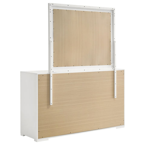 Foster 6-drawer Dresser and Mirror White High GlossWhite High Gloss