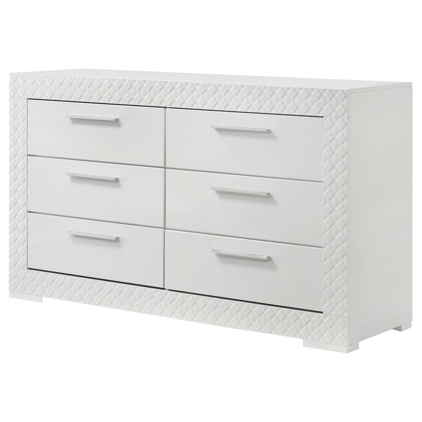 foster 6-drawer dresser cabinet white high glosswhite high gloss