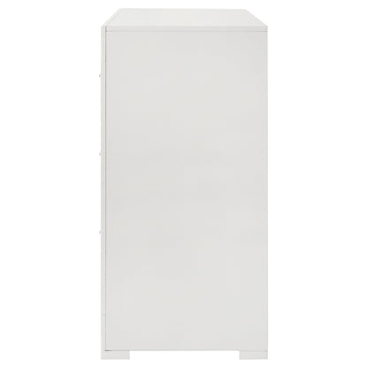 Foster 6-drawer Dresser Cabinet White High GlossWhite High Gloss