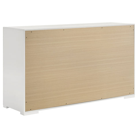 Foster 6-drawer Dresser Cabinet White High GlossWhite High Gloss
