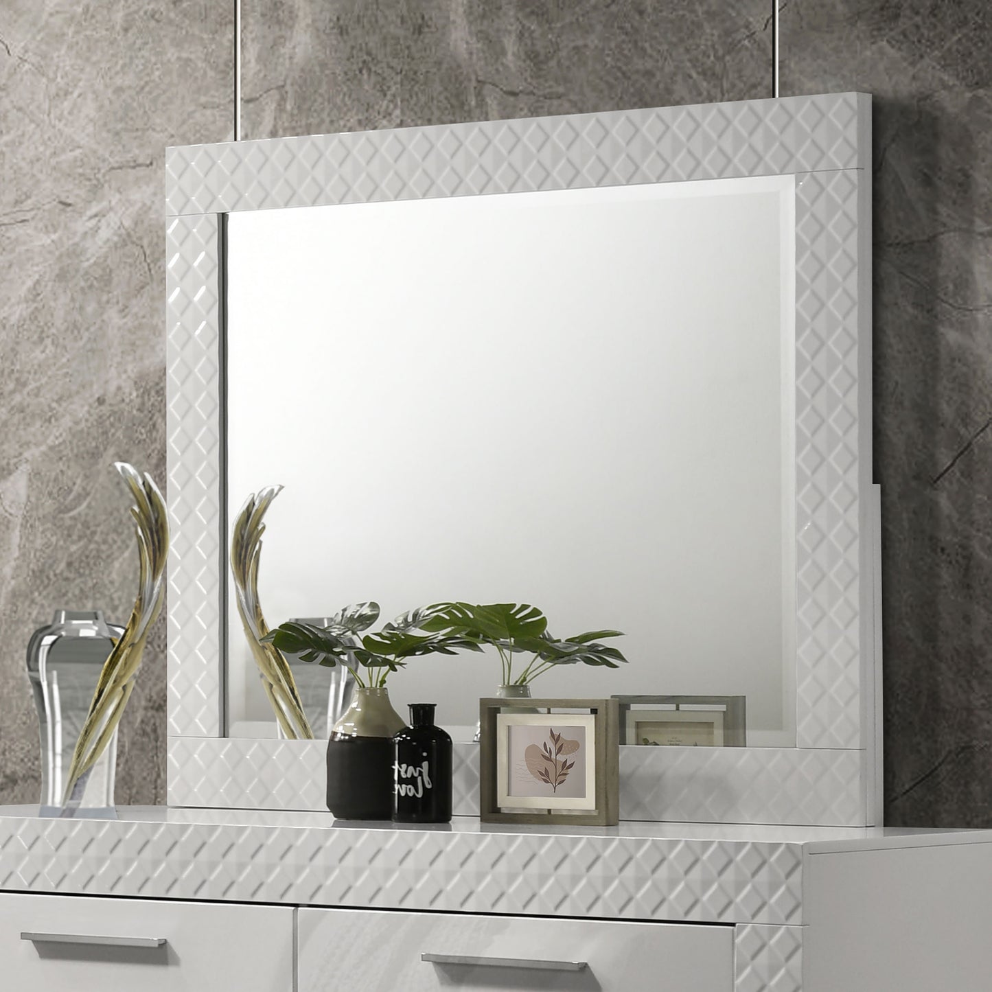 foster dresser mirror white high glosswhite high gloss